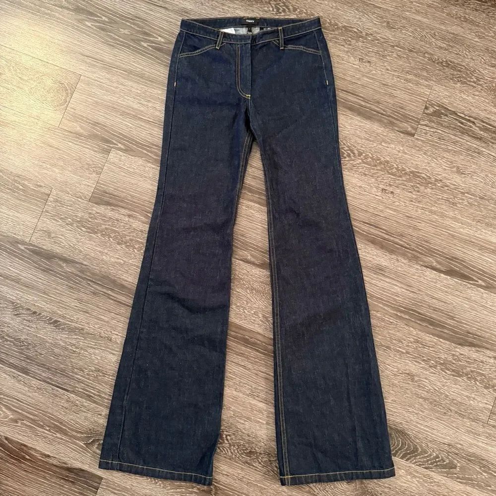 Theory Dark Wash Flare Jeans New